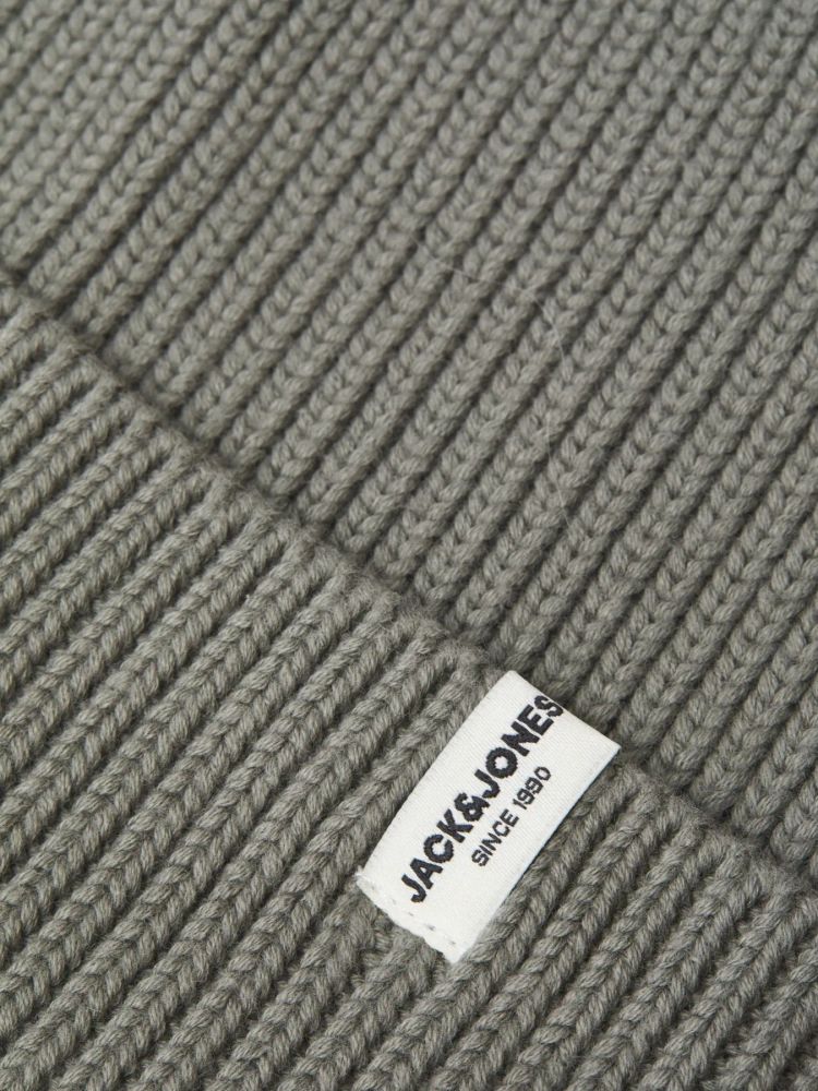Jack&Jones czapka zimowa JACKRINK BEANIE LN 12193386 CASTOR GRAY