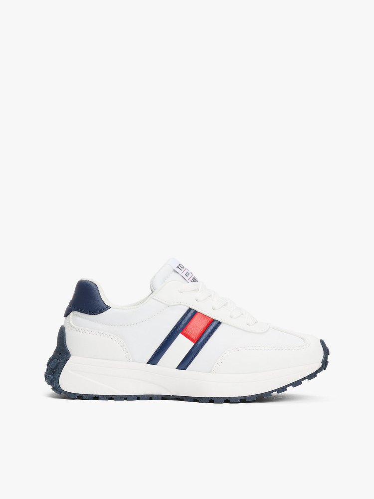 Tommy Hilfiger damksie FLAG LOW CUT LACE-UP SNEAKERS T3X9-33877-1695X336-X336 WHITE/BLUE