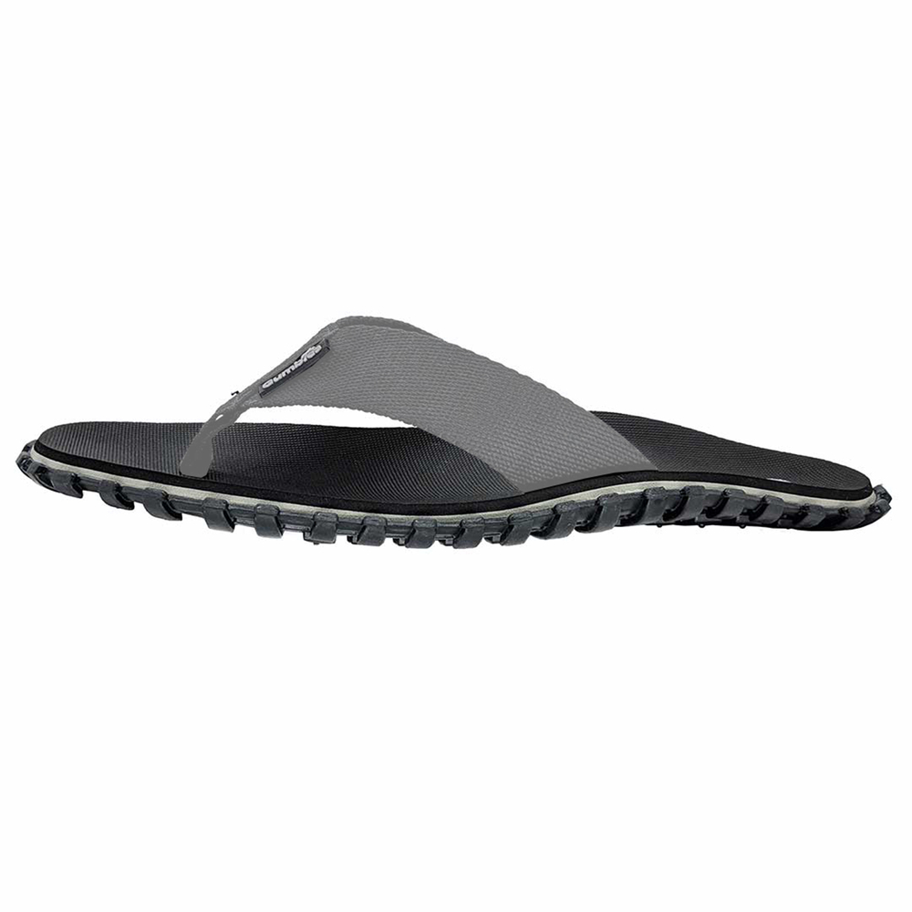 Gumbies unisex Duckbill Flip Flops -BLACK/GREY