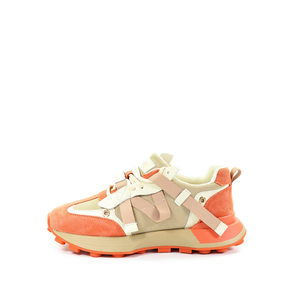 GOE Damen Mehrfarbige Turnschuhe RR2N4064 ORANGE/BEIGE