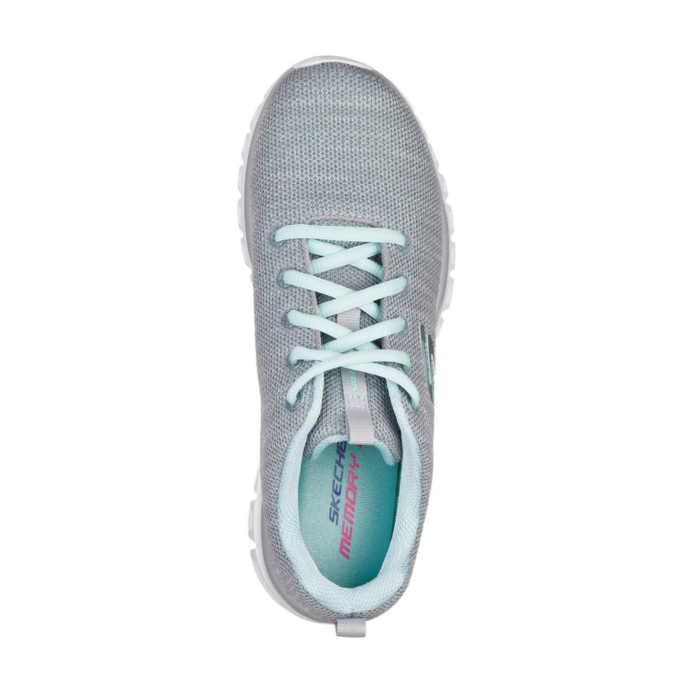 Skechers damskie buty sportowe Graceful Twisted Fortune 12614 GYMN Gray/Mint