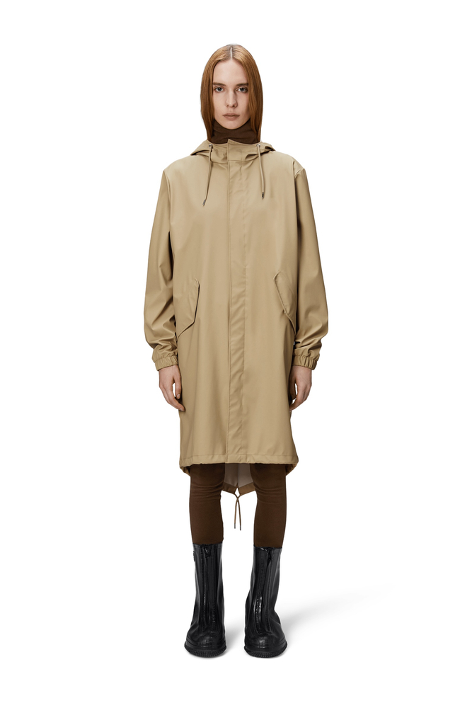 Rains unisex raincoat FISHTAIL PARKA W3 18140 24 SAND