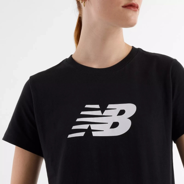 New Balance women's S/S SPORT JERSEY LOGO T-SH BK T-shirt WT43582BK