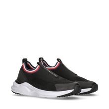 Tommy Hilfiger women's athletic shoes LOW CUT EASY-ON SNEAKER BLACK T3A5-33057-1355999-999