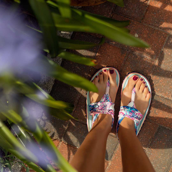 Gumbies - women's Slingback flip flops - Mint/Pink