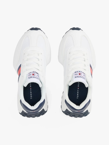 Tommy Hilfiger damksie FLAG LOW CUT LACE-UP SNEAKERS T3X9-33877-1695X336-X336 WHITE/BLUE