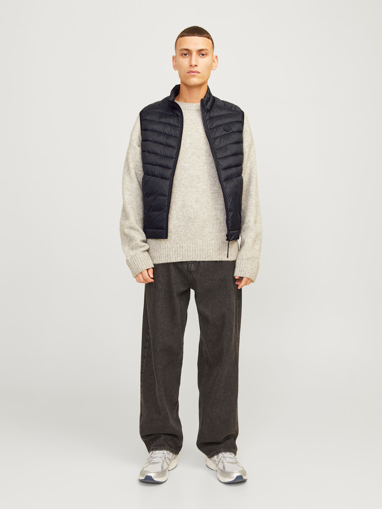 Jack&Jones Herren ärmelloses JJESPRINT BODYWARMER COLLAR NOOS 12258457 BLACK/SOLID