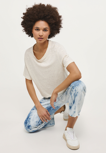 Mustang Damen-T-Shirt ALINA C LINEN 1013788 2045
