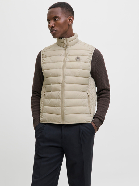 Jack&Jones męska kamizelka bezrękawnik JJEBRADLEY LIGHT BODYWARMER COLLAR NOO 12280973 CROCKERY