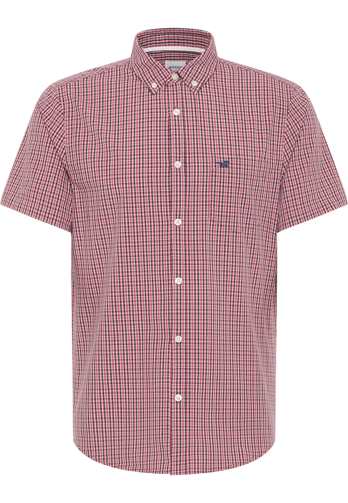 Mustang cotton short sleeve plaid shirt COLLIN MINI CHECK 1013857-12446