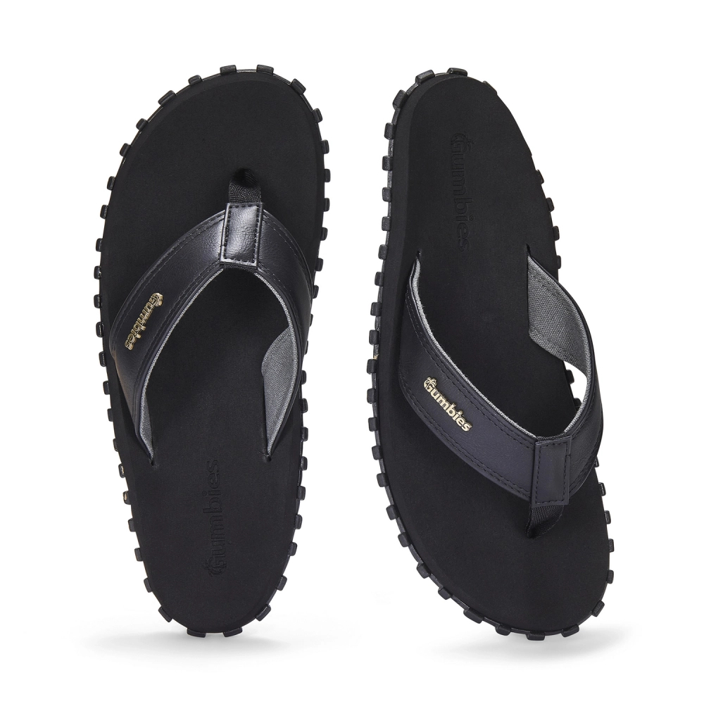 Gumbies Unisex-Flip-Flops VEGOVERT FLIP-FLOPS BLACK