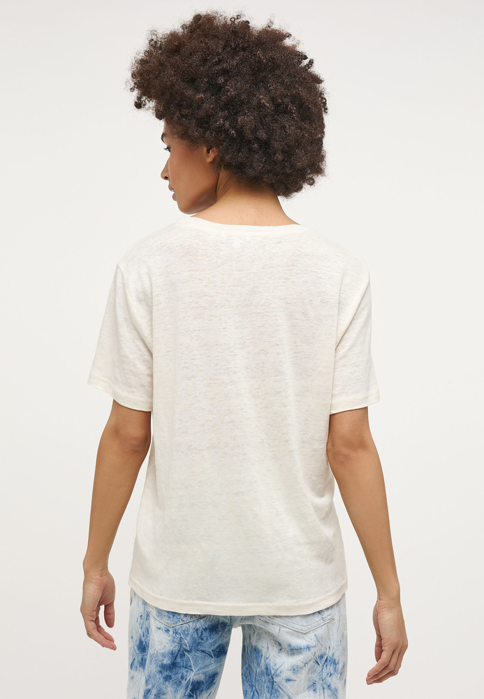 Mustang Damen-T-Shirt ALINA C LINEN 1013788 2045