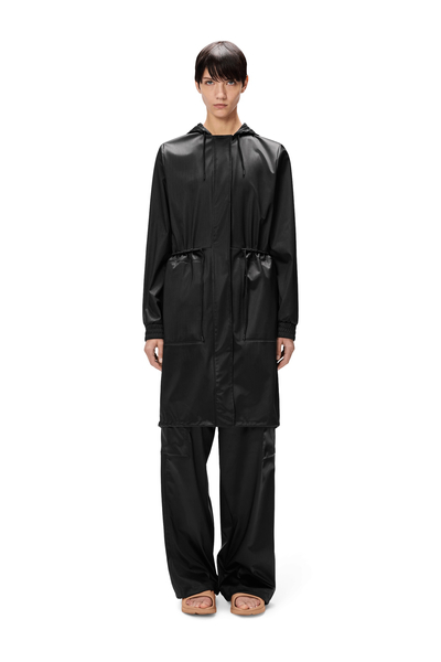 Rains płaszcz wodoodporny STRING W PARKA W3 18550 84 BLACK GRAIN