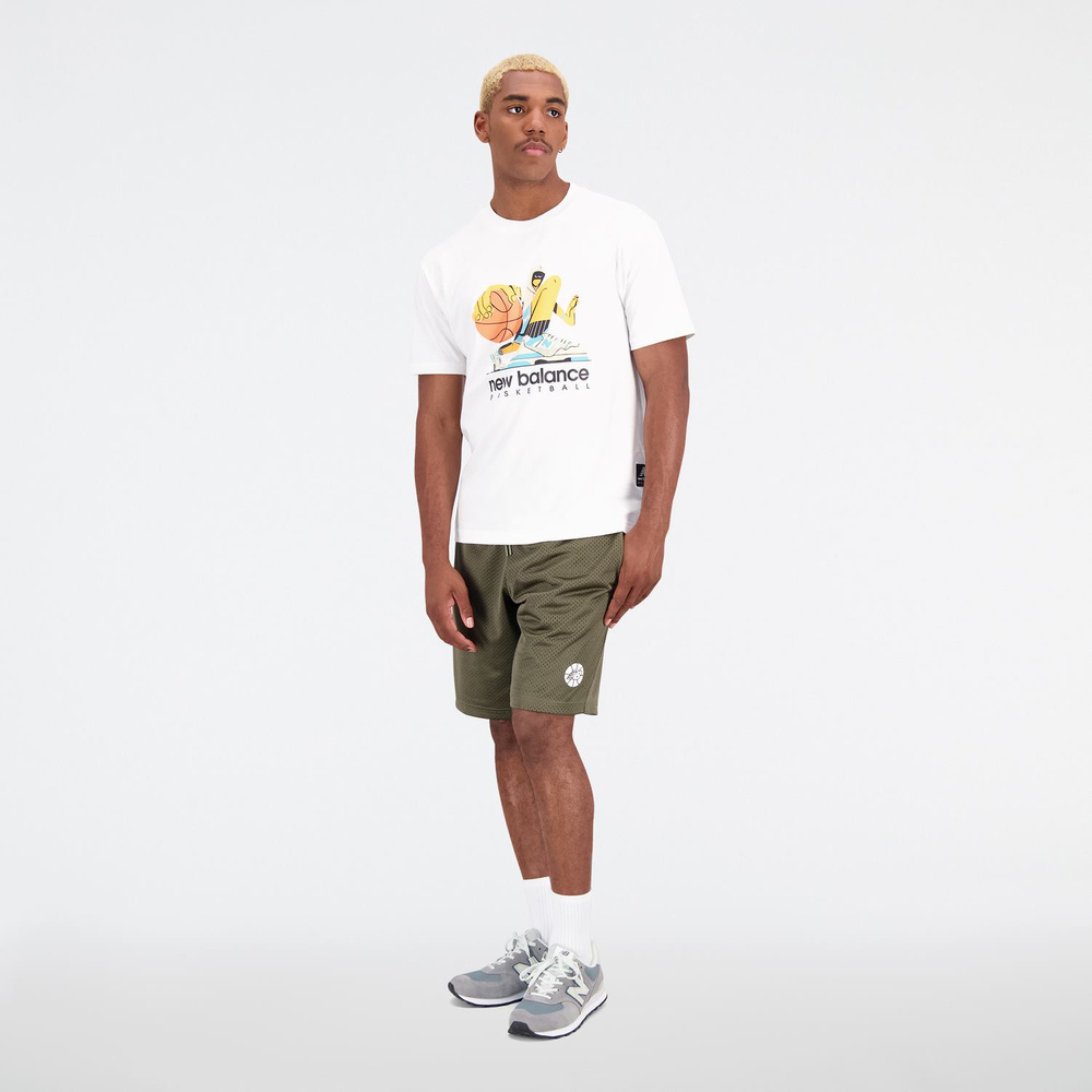 New Balance HOOPS COTTON JERSEY SHORT WT T-shirt MT31589WT