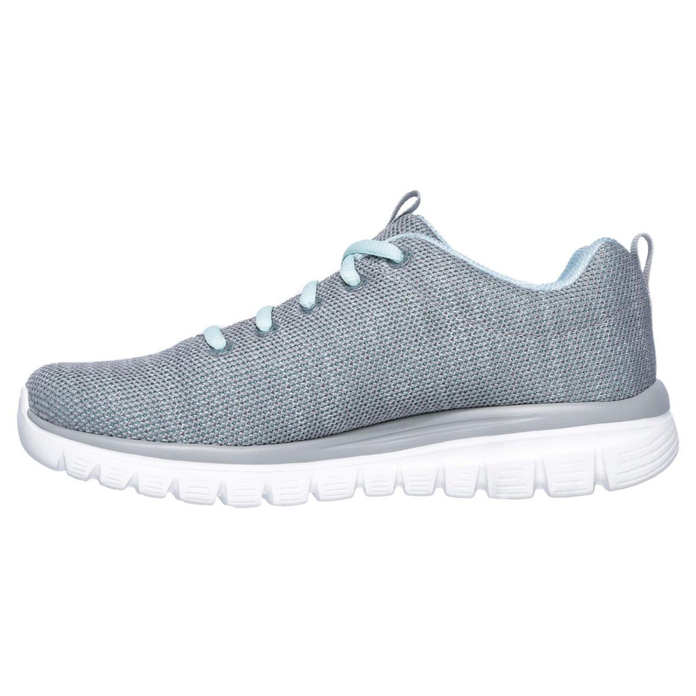 Skechers damskie buty sportowe Graceful Twisted Fortune 12614 GYMN Gray/Mint