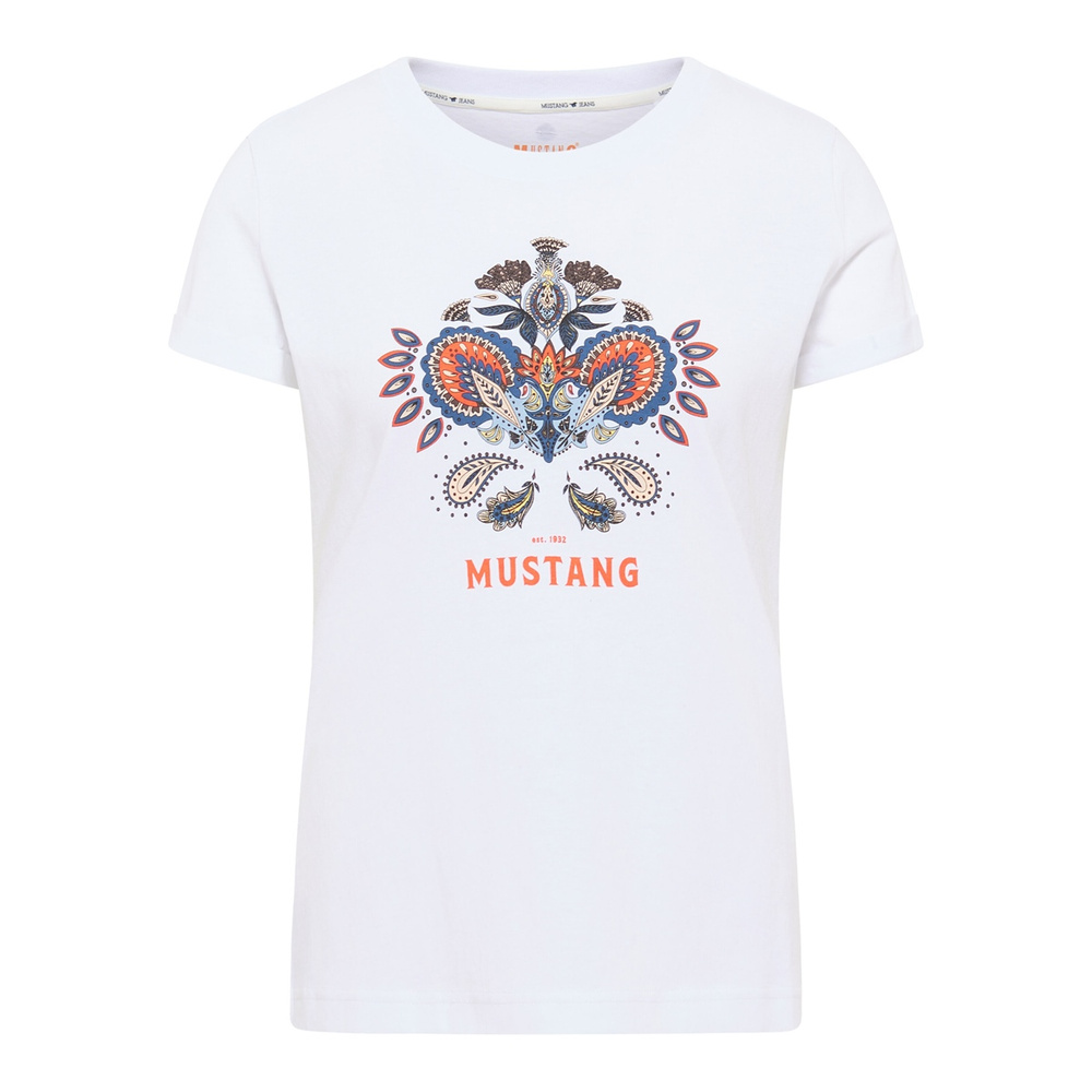 Mustang damska koszulka T-shirt Alina C Print 1012290 2045